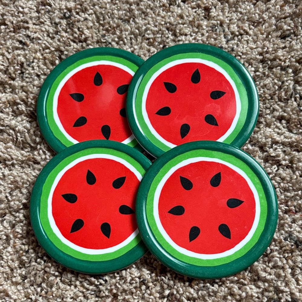 Vibrant Watermelon Coaster Set (Set of 4)
